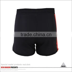 2016 NEW STYLE BLACK MMA SHORTS WITH LOGO ON THE BOTTON OF LEG OPENING thumbnail-2