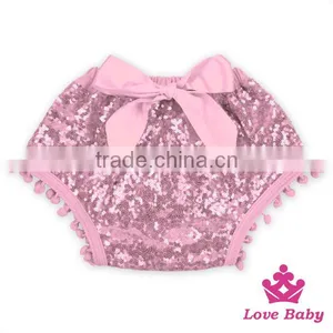 Adorable Baby Bloomers Plain Turquoise Girls Cotton & Sequins Bloomers Stylish Baby Bloomers Wholesale thumbnail-4