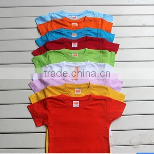 Manufactuer Hot Sales Pure Cotton Kids t Shirt 9 Colors Blank T-shirts thumbnail-4