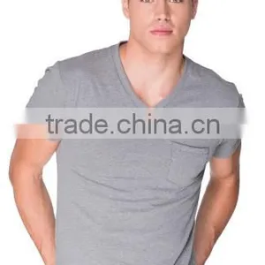 Next Level Apparel Men's CVC Pocket V Tee - Made From 60% Cotton and 40% Polyester, Features a Pocket and Comes With Your Logo thumbnail-1