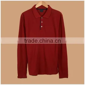 Factory Wholesale Custom Collar High Quality Mens Long Sleeve Polo Shirts thumbnail-4