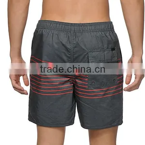 2016 Wholesale Spandex Nylon/cotton Surf Shorts With Elastic Waist Band Drawstring thumbnail-3