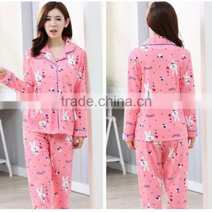 Ms Age Season Cardigan Pajamas Women Long Sleeve Cotton 2017 New Leisurewear Suit Factory Wholesale Casual and Comfortable thumbnail-3