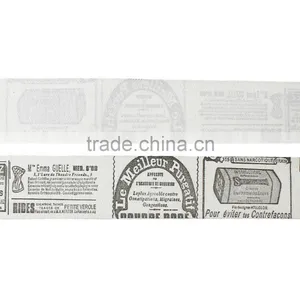 Labels Handmade DIY Craft Off-white & Black Beauty Lady Pattern Cotton Fabric Sewing Ribbon thumbnail-3