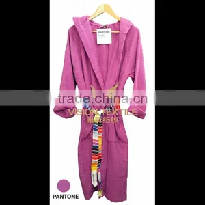 Luxury Women Hooded Microfiber Bathrobe thumbnail-1
