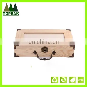 Pretty Pattern Hollow Custom Logo Printing Wooden Box Packaging Box thumbnail-3