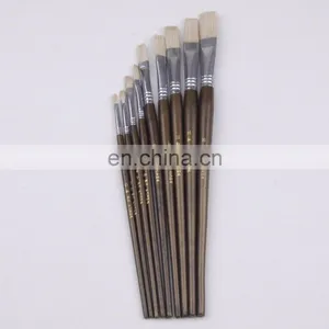 High Quality Bristle Painting Brush With Short Wooden Handle thumbnail-1