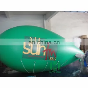 Green Airship Shaped Cheap Inflatable Helium Balloon Advertising Airplane Balloon With Logo thumbnail-1