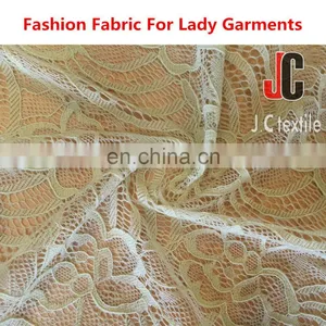 Shaoxing AL004 JC Soft Lace Fabric Wholesale Nylon Spandex Lace thumbnail-4