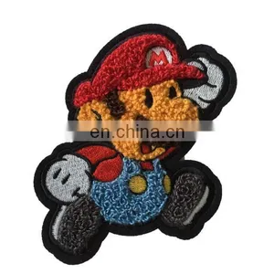 Custom Own Design Silione Logo Iron on Chenille Fabric Patch thumbnail-3