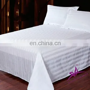 Poly Cotton Bed Sheet/100% Cotton Flat Sheet Plain White for Hotel thumbnail-1