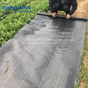 Black Plastic Weed Proof Mesh Mulching Fabric Weed Mats for Greenhouse thumbnail-4