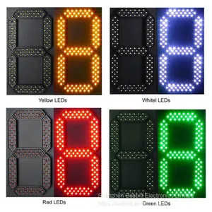 10 Inch 7 Segment Green Outdoor Waterpoof LED Gas Price Sign Display,led Display Panels thumbnail-2