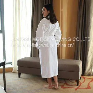 Bathrobe Suppliers Hotel White Waffle Women Robes Wholesale thumbnail-1