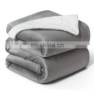 Polar Thermal Insulation Sofa Fleece Sherpa Blanket With Brand thumbnail-7