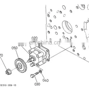 Diesel Engine Parts V2003 1E013-3501-0 V2003 Assy Pump Oil thumbnail-1