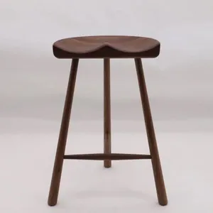 Mid Century Furniture Werner Design Shoemaker Bar Chair Arhaus Wooden Bar Stool With Back Solid Wood Bar Stool Bar Stool Office Chair thumbnail-1