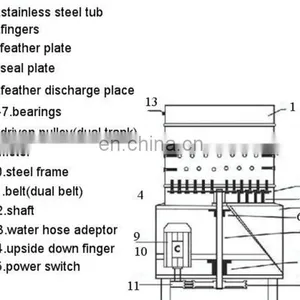Durable and Automatic Chicken / Duck /goose Poultry Defeathering / Slaughtering / Unhairing / Plucking Machine thumbnail-6