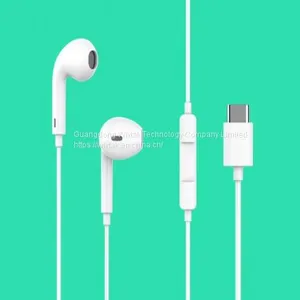 OEM/ODM Clear Calling Music TYPE C Plug Universal Mobile Phone Wired In-ear Earphone With Mic Headphone Headset thumbnail-1