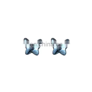 Custom Sterling Silver 925 Wholesale Pure Gold Jewelry Butterfly Hoop Earrings thumbnail-1