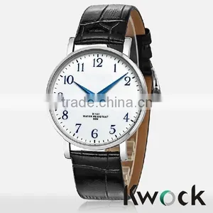 Geneva Clocks Unisex Leather Band Quartz Vogue WristWatch Alloy Women Men Watch Luxury Brand Hot Promotions thumbnail-3