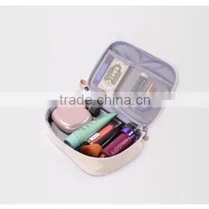 Wholesale Large Capacity Zipper Storage Canvas Makeup Bag Beauty Case Cosmetic Purse For Women thumbnail-6