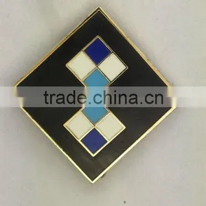 Custome Metal Gift Epola Badge / Imitation Lapel Pins Check Pattern Tartan Design thumbnail-1