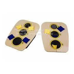 Solid Wood Premium Bean Bag Tean Toss Games Cornhole Set thumbnail-1