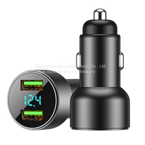 LED Display 12V 24V QC3.0 Quick Charge Multi Dual USB Port Car Charger Adapter thumbnail-5