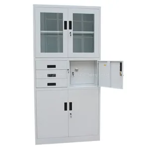Home Office Metal File Cabinet Steel Cupboard With 3 Drawers And Safe Vault for Office School thumbnail-5