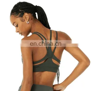 Factory Customized Straps Sports Fitness Bra Sexy Beauty Back Ladies Gym Yoga Wear Bra Top Outdoor Exercise Clothes For Women thumbnail-1