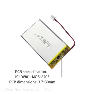 Chinese Lithium-Ion Cell Factory Wholesale 3.7v UFX 654065 2000mah Rechargeable Battery Pack For Portable Medical Equipment thumbnail-3