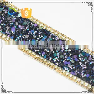 3cm Width Hot Fix Rhinestone Chain Small Beads Trimming thumbnail-1