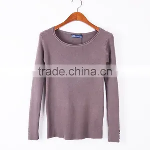 Hot Sale Beautiful Sweaters for Girls Round Collar Sweater for Women thumbnail-2