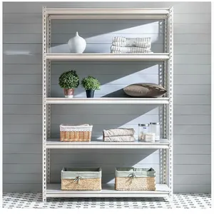 5-Layer Bolt Free Shelf Angle Steel Light Duty Industrial Warehouse Shelf thumbnail-1