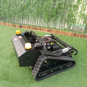 Industrial 4-Stroke Gasoline Engine Electric Traction Motor Zero Turn Cordless Robotic Rubber Track Lawn Mower for Hills thumbnail-2
