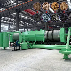 Industrial Continuous Rotary Carbonization Furnace for Chestnut Shell Pistachio Shell Nut Shell Charcoal Making Machine EPC thumbnail-1