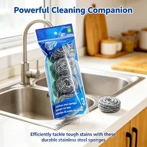 3pack Commercial Catering Steel Wool Balls Bulk Pack for Canteen Hotel Restaurant thumbnail-2