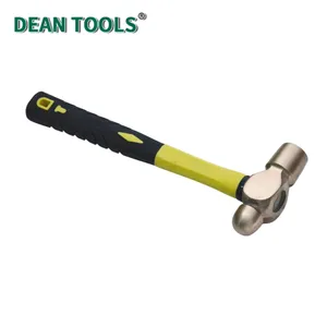 Non-Sparking Brass Hammer Ball Pein,Brass Ball Pein Hammer With Fiberglass Handle,Spark Free Safety Copper Hammer thumbnail-5