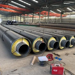 High Density Polyurethane Foam Pre‑insulated Steel Pipe Direct Buried Hot Water Heating Insulation Pipe thumbnail-4