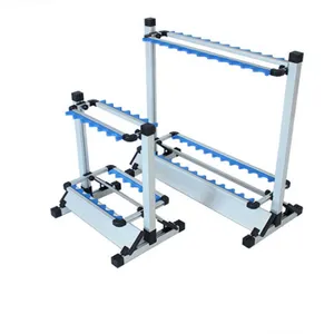 12/24 Grid Aluminium Fishing Rod Holder Fishing Pole Storage Rack Modular Aluminum Profile Fishing Rod Organizer thumbnail-2