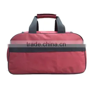 Classical Holdall Two Tone Nylon Travel Bag thumbnail-5