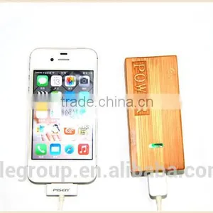OEM Bamboo Case Samsung Huawei Xiaomi Smart Mobile Portable Power Bank 2600mah~5200mah thumbnail-5