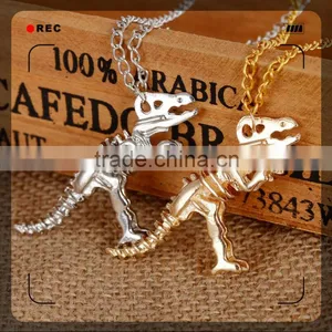 Dinosaur High Quality Material Brass /alloy Plating Gold Silver Fancy Necklace Design thumbnail-1