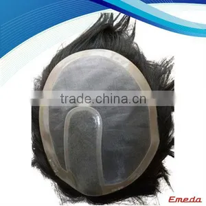 High Quality Websit Wholesale Price 100% Human Virgin Peruvian Hair Super Thin Skin Toupee thumbnail-1