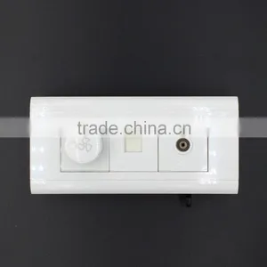 118 Series Fans Dimmer + Computer Socket / Telephone Socket + TV Socket thumbnail-1