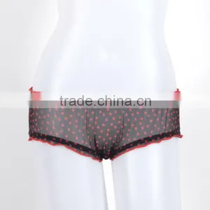Hot Sales Newest Sexy Transparent Polka-dot Panties Thongs Women 6001 thumbnail-1
