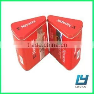 Red Triangular Milk Tin Box thumbnail-1