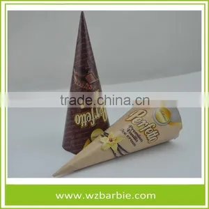Food Grade Aluminum Foil Paper Sleeve For Ice Cream Cone thumbnail-1
