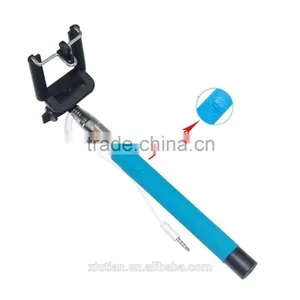 Good China Supplier Cable Take Pole Selfie Stick for IPhone and Andriod thumbnail-3